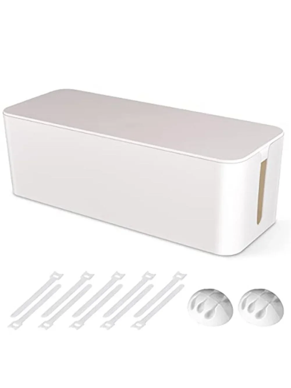 Cable Management Box Cord Organizer Power Strip Cover Wire Storage Desk Home